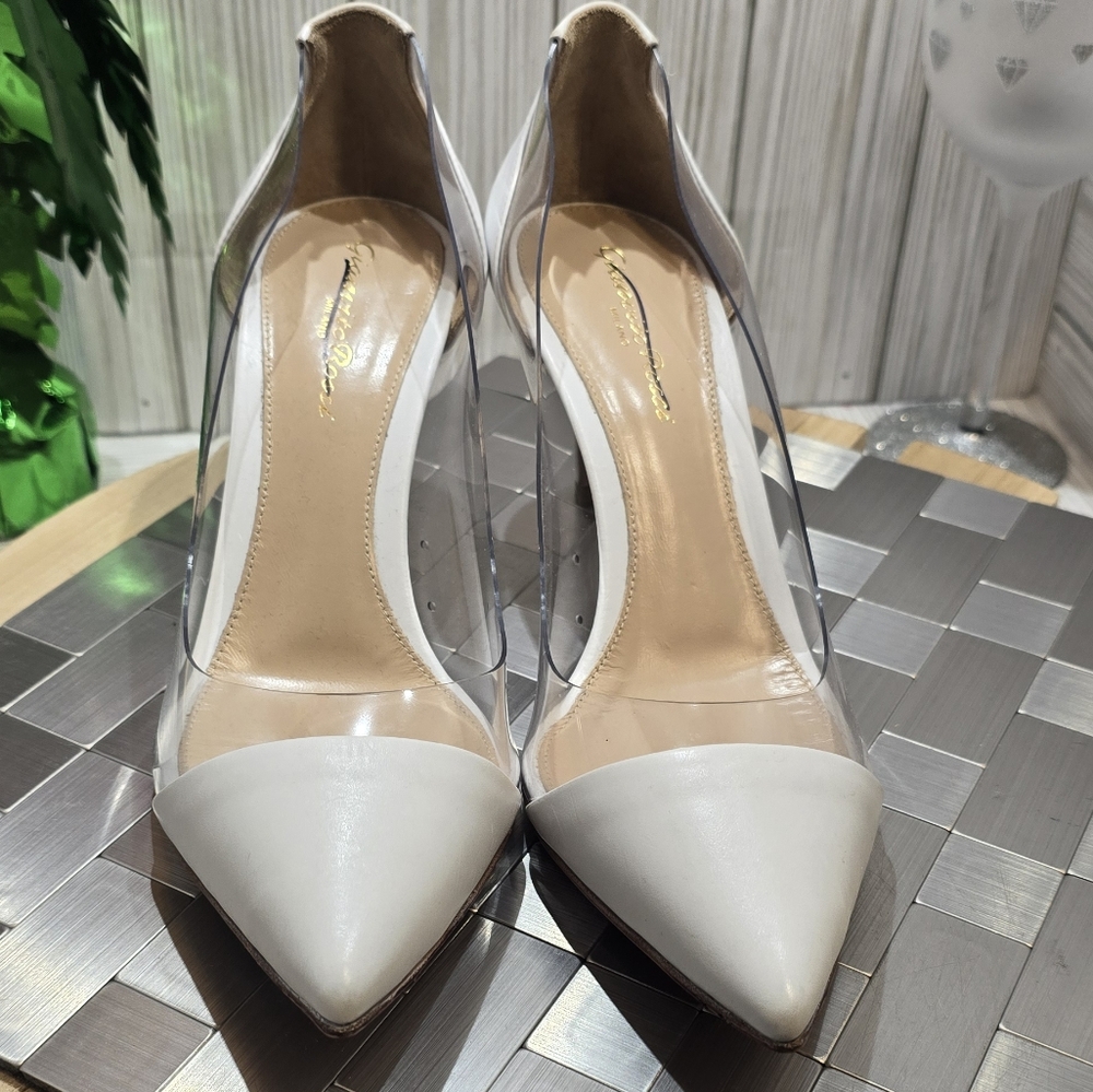 GIANVITO‎ ROSSI PVC/LEATHER PUMPS - Picture 7 of 15
